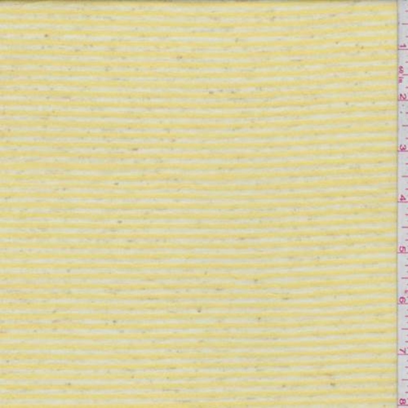 1 3/8 YD PC-Bright Yellow Pinstripe T-Shirt Knit Fabric