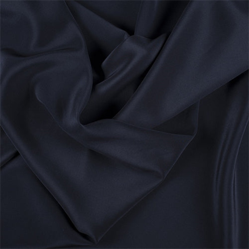 Runway Silks Navy Blue Silk Crepe de Chine Fabric – Reorderable