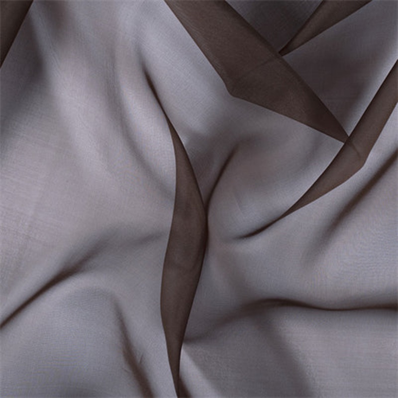 Runway Silks Dark Brown Silk Organza Fabric – Reorderable