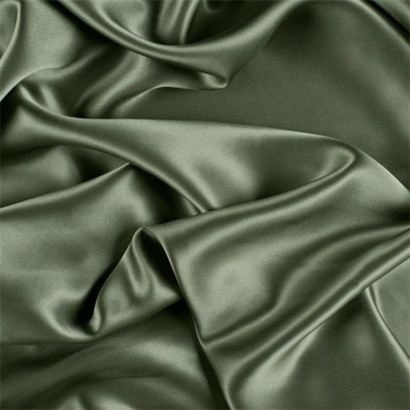 Runway Silks Dark Sage Silk Charmeuse Fabric – Reorderable