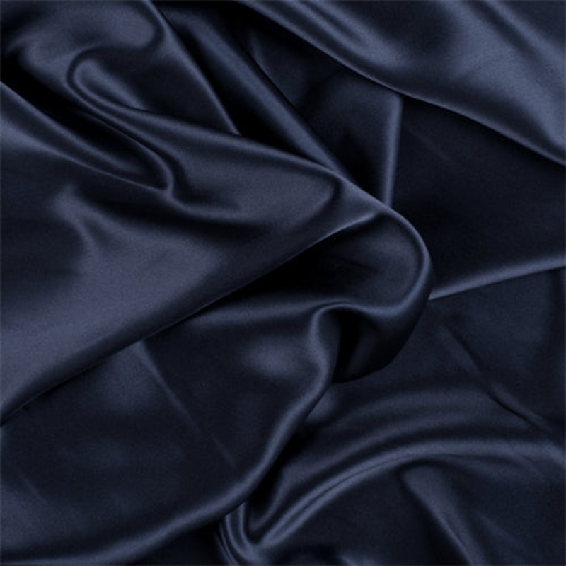 Runway Silks Navy Blue Silk Charmeuse Fabric – Reorderable