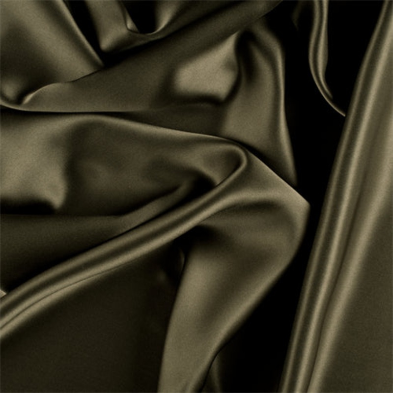 Runway Silks Olive Green Silk Charmeuse Fabric – Reorderable
