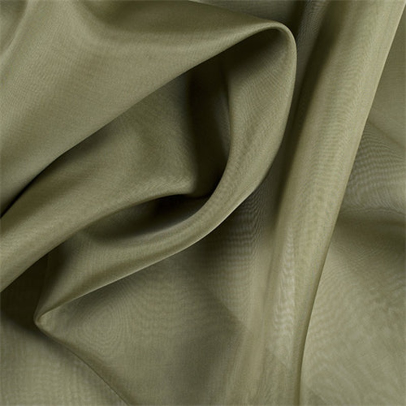 Runway Silks Olive Green Silk Organza Fabric – Reorderable