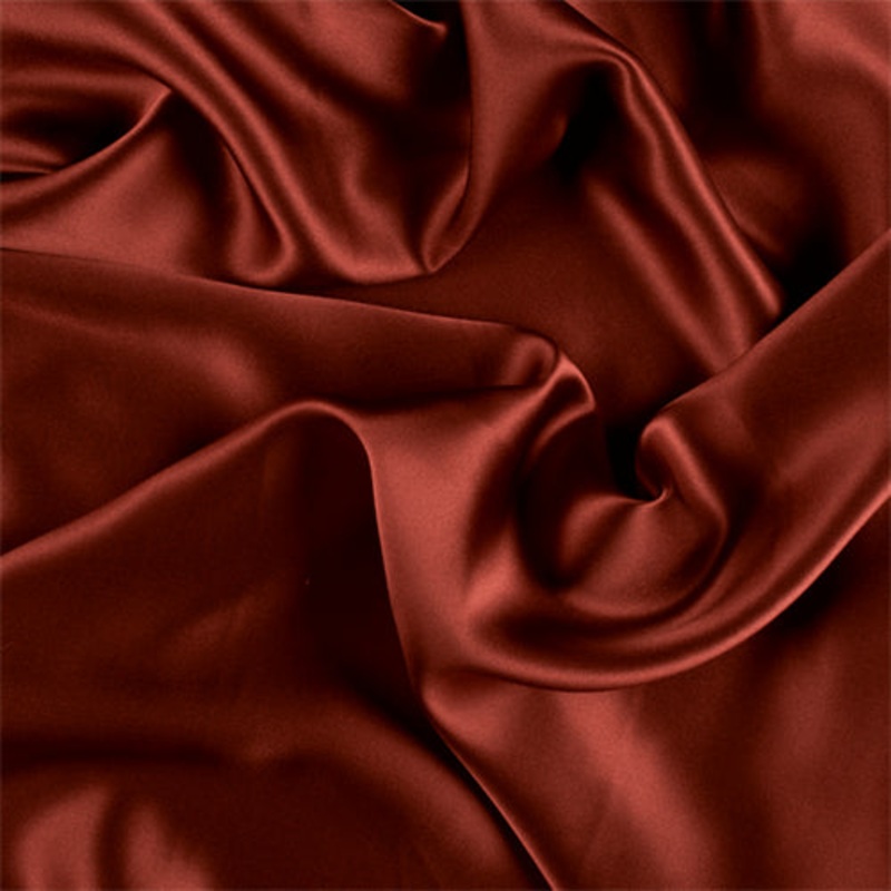 Runway Silks Rust Stretch Silk Charmeuse Fabric – Reorderable