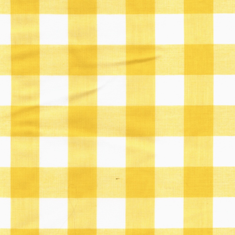 Yellow 1 Inch Gingham Fabric – Reorderable