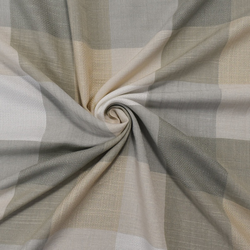 White-Gray-Multi Rayon Famous Maker Check Woven Fabric