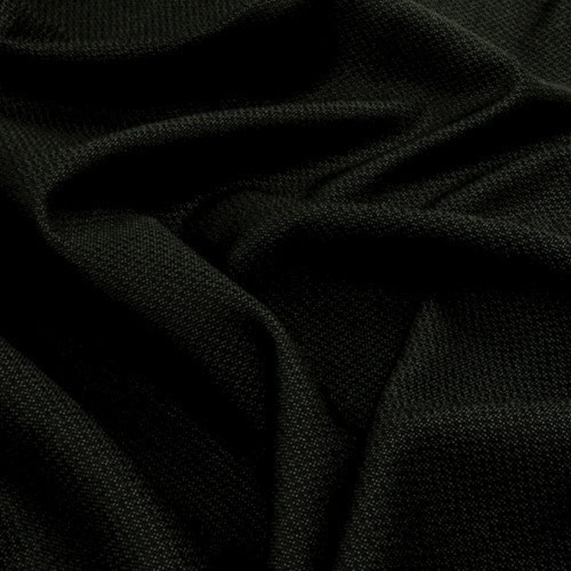 Ash Black/Gray Wool Blend Dobby Suiting Woven Fabric