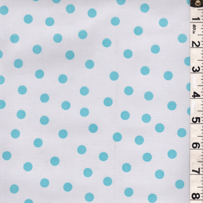 White Dot Oilcloth Roll Fabric