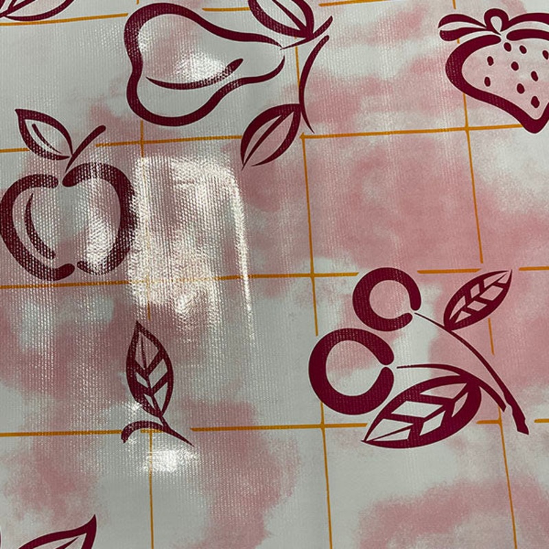 Wine Orange Check Oilcloth Fabric – Reorderable