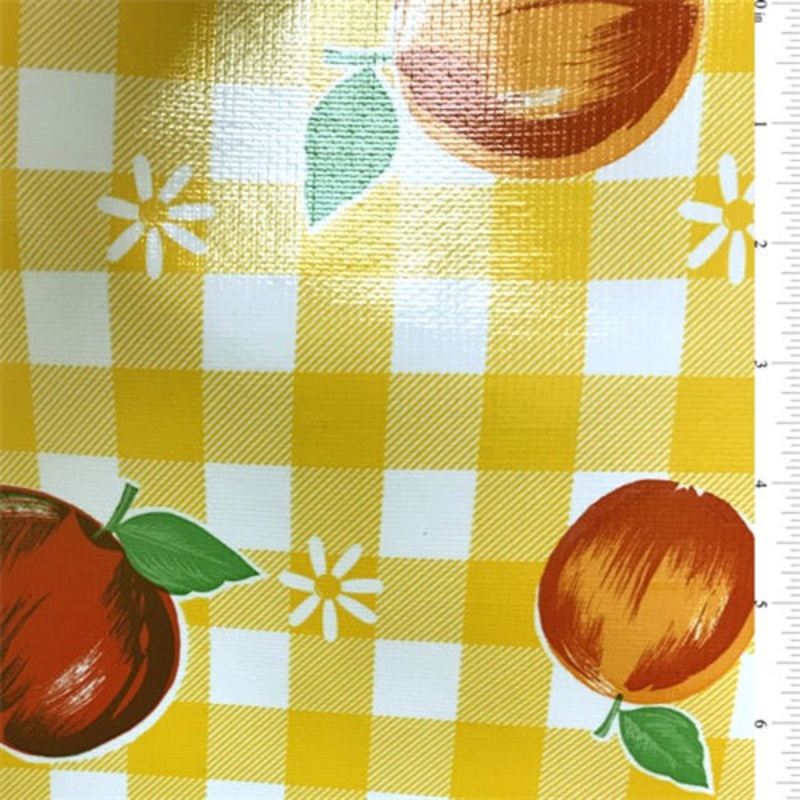 Yellow Check Oilcloth Fabric – Reorderable