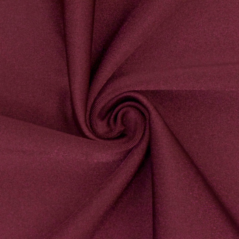 Wine Red Famous Maker Stretch Satin Tricot Swimwear Fabric