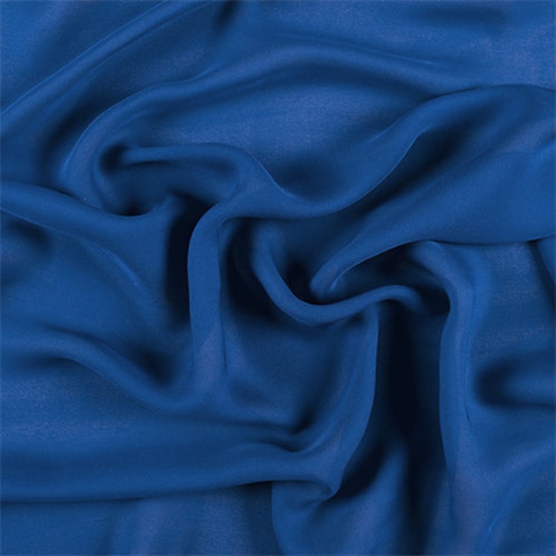 Runway Silks Blue Silk Double Georgette Fabric – Reorderable