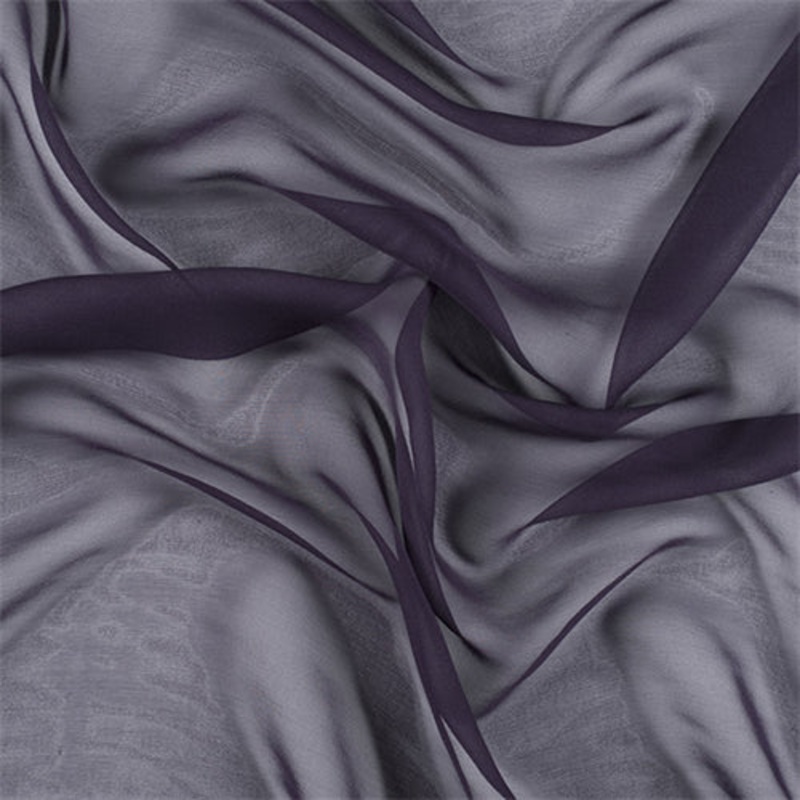 Runway Silks Eggplant Silk Chiffon Fabric – Reorderable