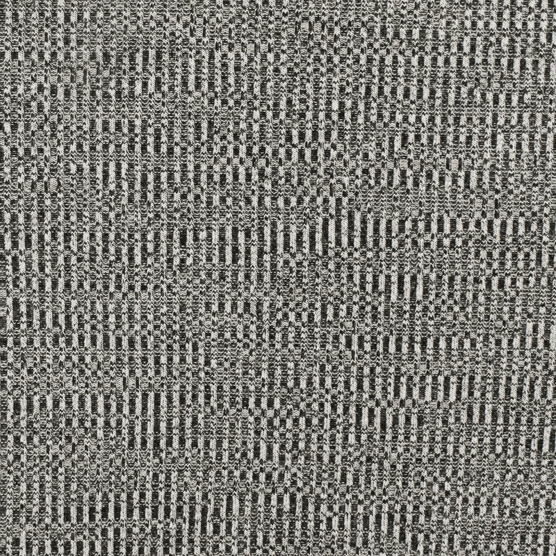 Ash White-Black Distorted Texture Stretch 2X2 Rib Knit Fabric