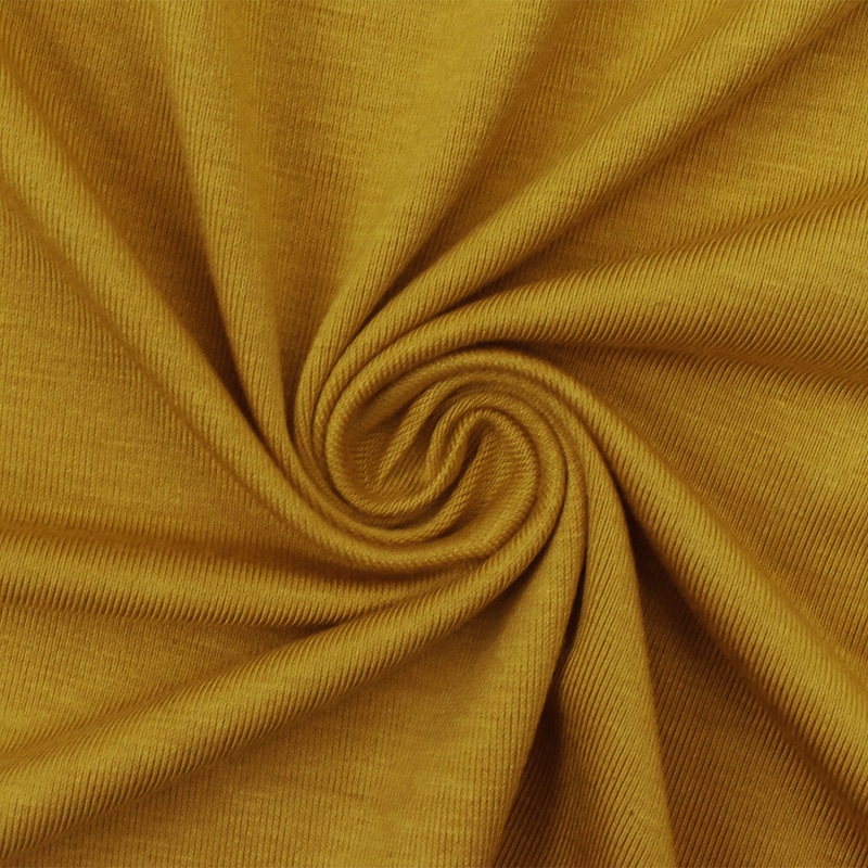 Yellow Solid Stretch Spendex Rayon Modal Jersey Knit Fabric