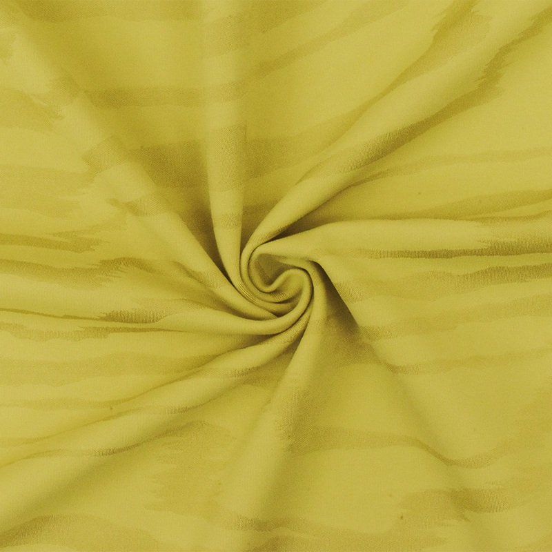 Yellow Famous Maker Zebra Nylon Stretch Jacquard Double Knit Fabric