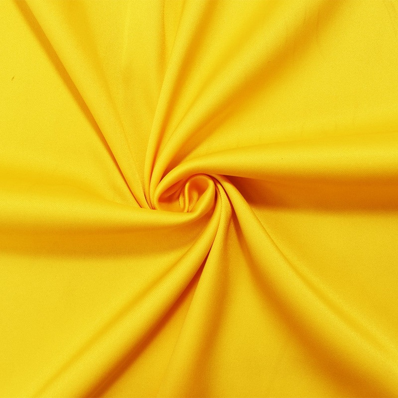 Yellow Poly Stretch Spandex Lamour Solid Satin Woven Fabric