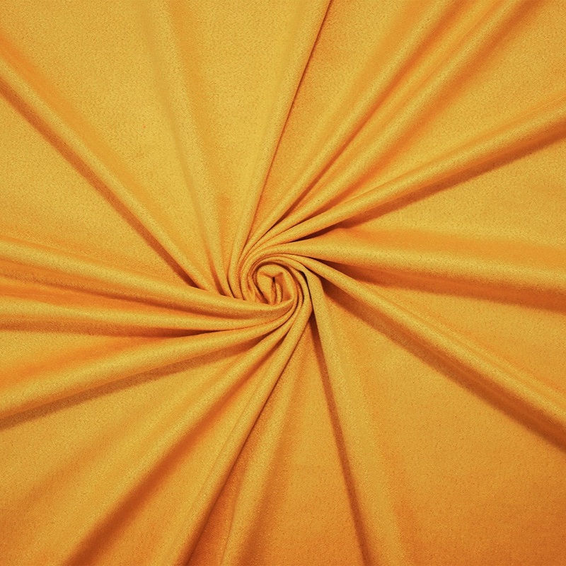 Yellow Stretch Spandex Solid Microsuede Knit Fabric