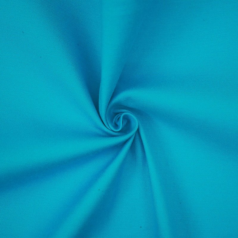 Aqua Blue Cotton Twill Stretch Spandex Solid Twill Sateen Woven Fabric