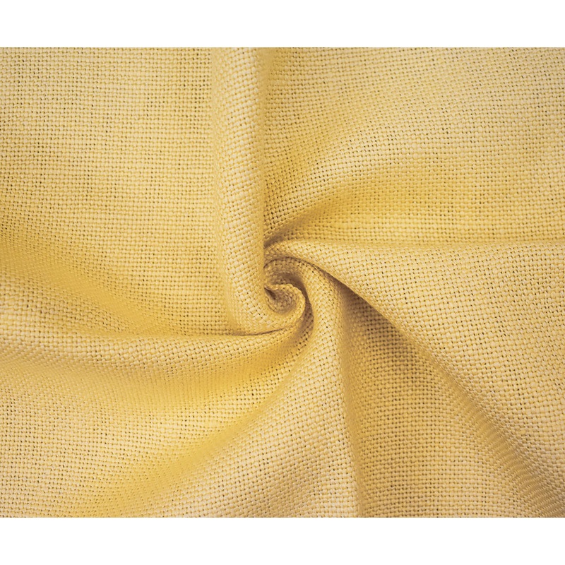 Yellow Moygashel Solid Woven Irish Linen Home Decorating Fabric