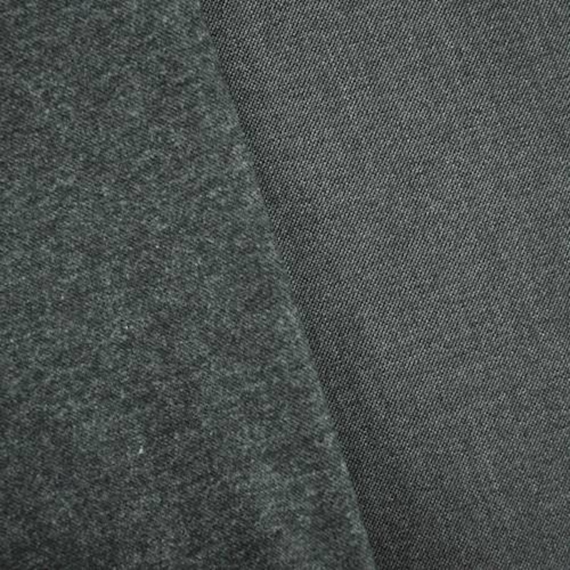1 1/2 YD PC-Stormy Black/Gray Texture Stretch Twill Jacketing Fabric