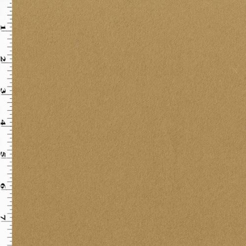 1 1/2 YD PC-Tanned Beige Melton Wool Twill Jacketing Fabric