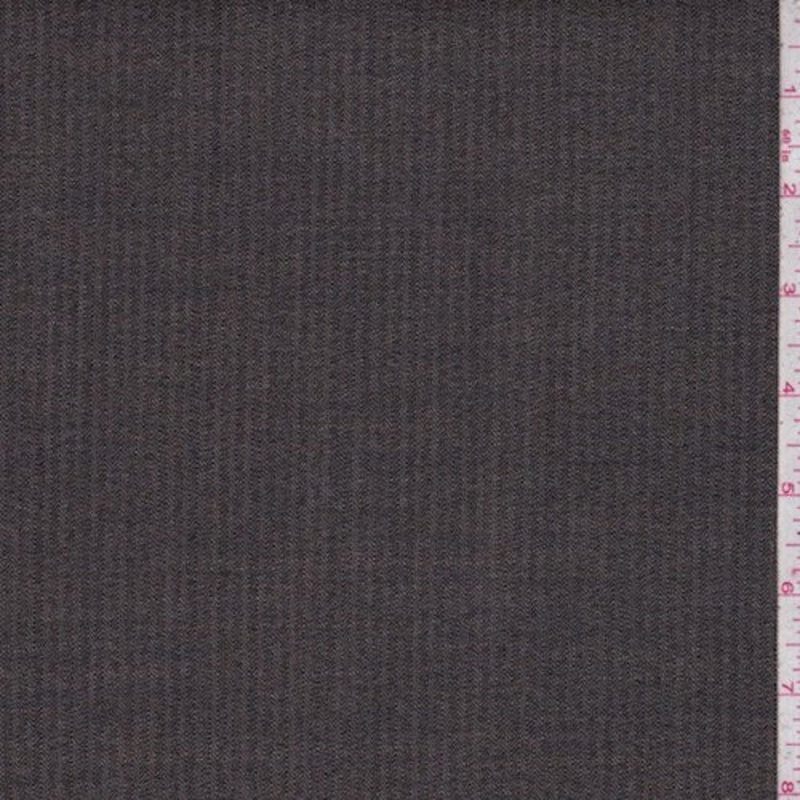 1 5/8 YD PC-Black/Brown Tropical Wool Stripe Suiting Fabric