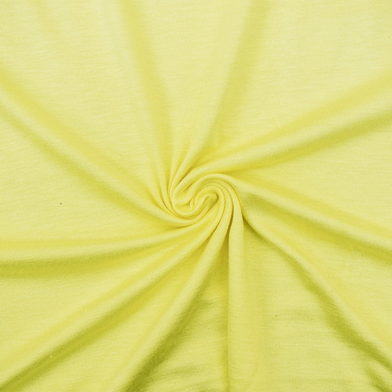Yellow Bamboo Solid Stretch Jersey Knit Fabric