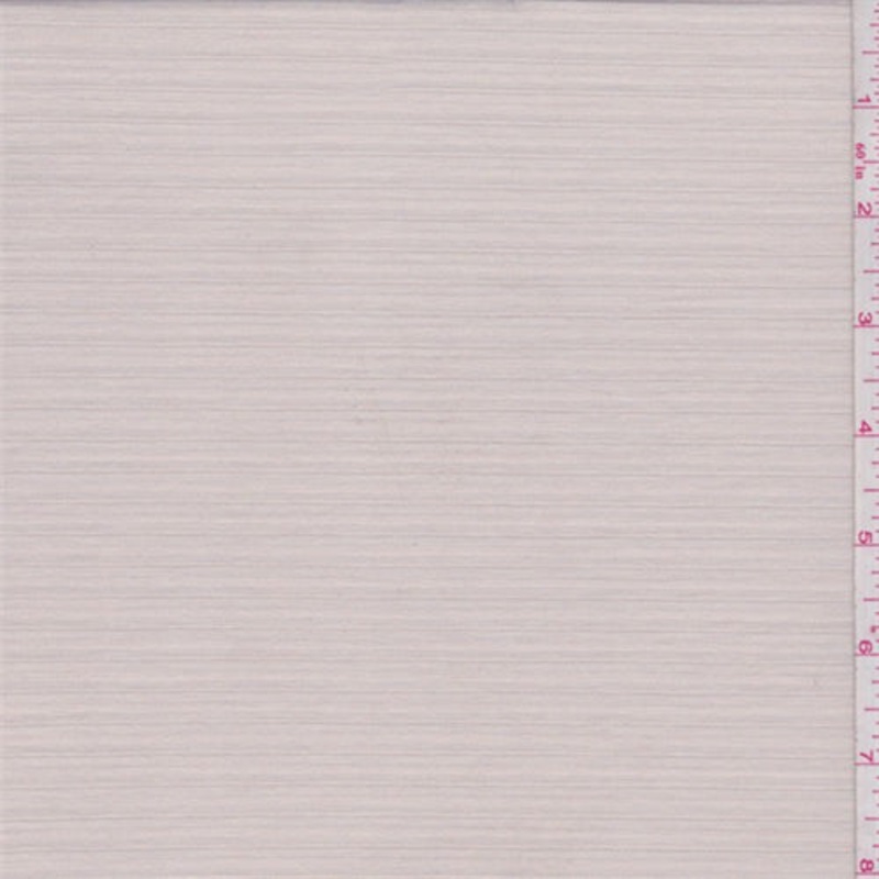 1 YD PC-Peach Beige Embroidered Stripe Suiting Fabric