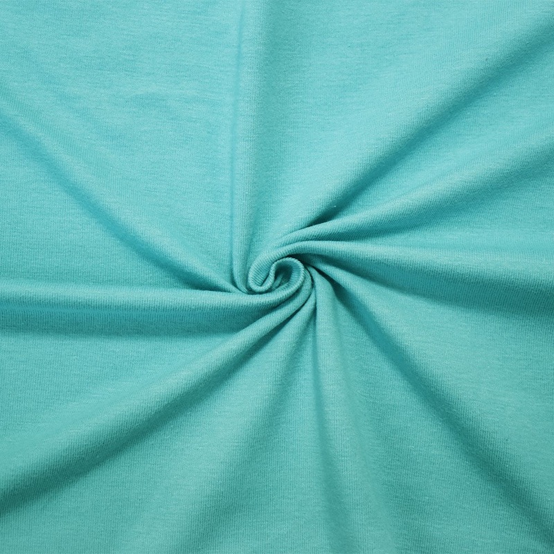 1 1/2 YD PC-Aqua Blue Cotton Solid Stretch Spandex Jersey Knit Fabric