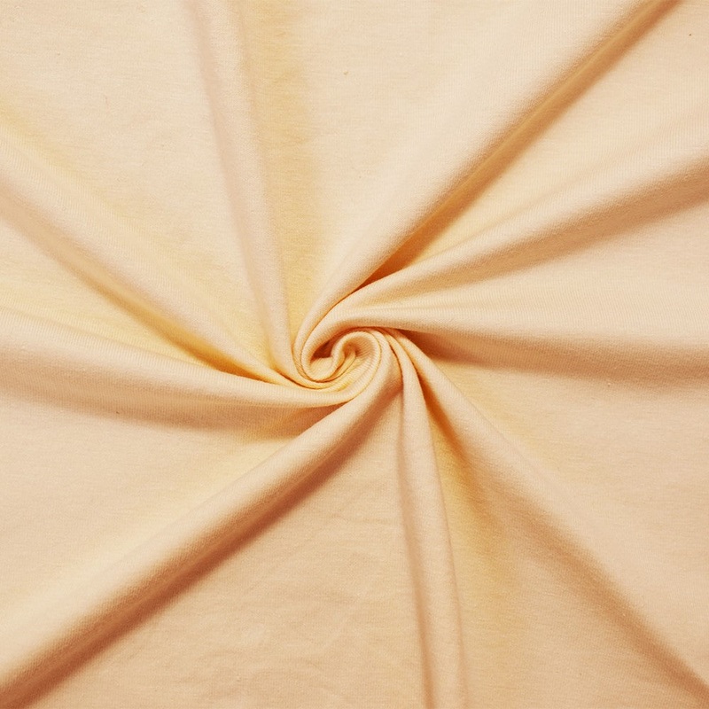 1 1/2 YD PC-Light Beige Cotton Solid Stretch Spandex Jersey Knit Fabric