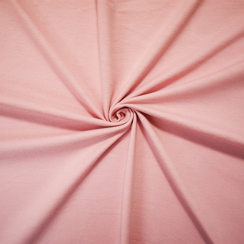 1 1/2 YD PC-Light Pink Cotton Solid Stretch Spandex Jersey Knit Fabric