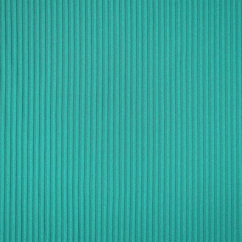 3 YD PC-Turquoise Poly Stretch Spandex 3×2 Rib Knit Fabric